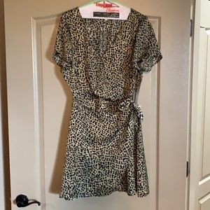 Cheetah wrap dress